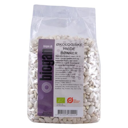 Biogan Bønner Hvide Ø 750 g, Helse & Madvarer, Pasta, Ris & Bælgfrugter, Bønner