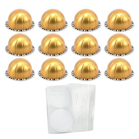 1 Sett 80ML/40ML/150ML/230ML Kaffekapselskall DIY Gjenbrukbar Kaffekapselkopp for Nespresso Vertuo (FMY)