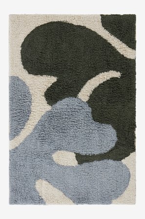 Jotex - Badematte Bomull Grønn/blå/natur LAURIE - Kjøp Baderomsmatter hos Jotex