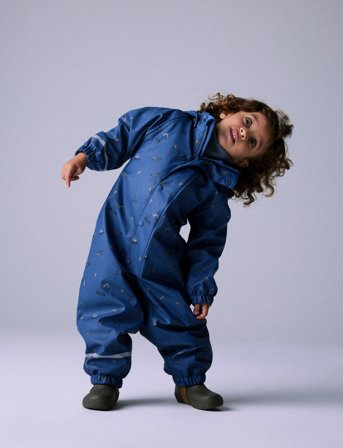 name it Nmmdry10 Rain Suit Fleece Aop Fo - Blue - 92