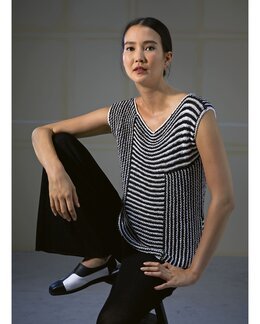 Strikkeoppskrift Genser Hvit/beige - Lang Yarns