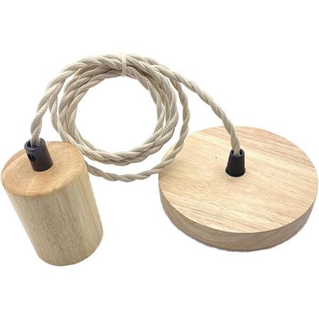 Pendellampe med Vintage Ledning E27, Moderne Lysarmatur for Hotellrom, Kjøkken, Kafé, Rund