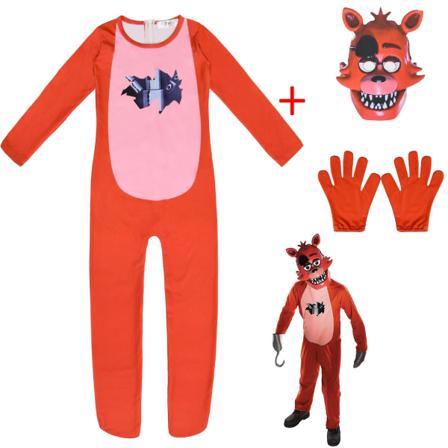 Festkläder för barn Five Nights Freddy Bear Cosplay Kostym Med Mask Pojkar Flickor Body Halloween Fancy Jumpsuits Z 2 150