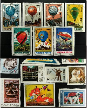 Ungarn 10 forsk. sæt stemplet IV