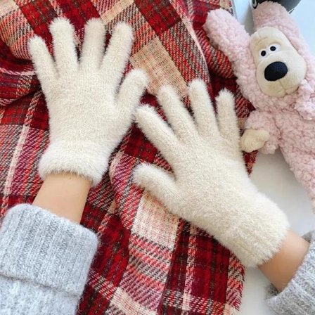 1 par dameskinnvotter i semsket skinn: varme, myke, stilige sykkelhansker