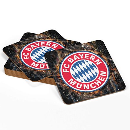 4-Pak - Glasbrikker Bayern München - Underlag til Glas