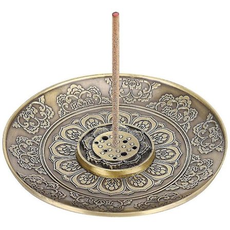 Retro Blomsterstatue Pinne Røkelsebrenner Askefanger Med 9 Hull