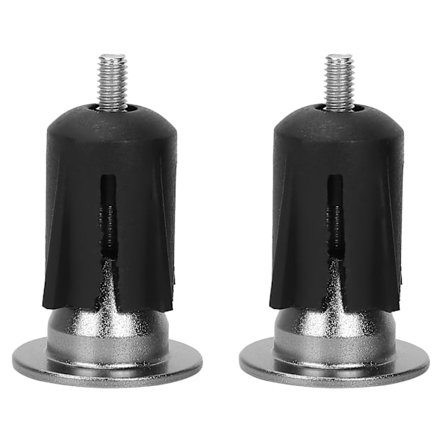 1 Par Aluminiumlegering Cykelgrepp Styrändkaps Plugg för Mountainbike Styre (Titanfärg)