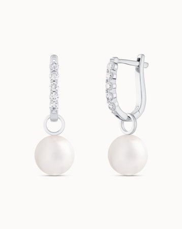 Polly hoopörhängen i 18K vitguld