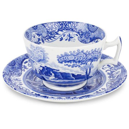 Spode Blue Italian Frukostkopp & Fat 28 cl | Dukning & Servering > Muggar & Koppar > Kopp med fat | Bagaren och Kocken