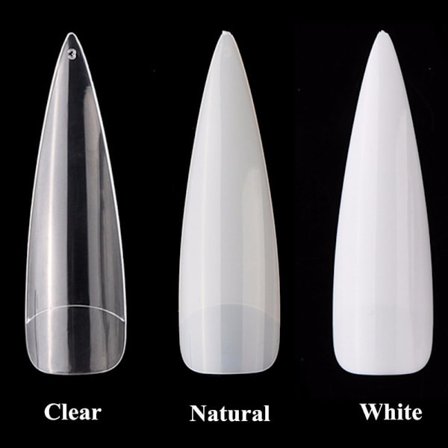 500 neglespidser stilet ekstra lange spidser løse negle neglespidser