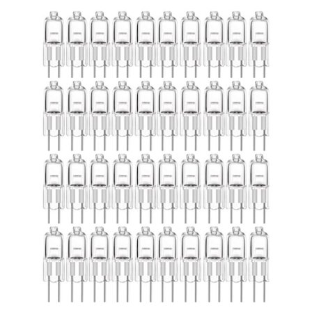 20-pakning G4 halogenlamper 10W 12V - Varmhvit