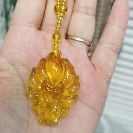 Fox Queen halsband nio-tailed Fox hängsmycke medellånga Lycka till