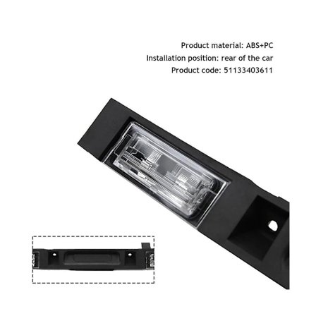 Bagasjelokkgrep med nøkkelknapplys for X3 E83 2.5l L6 2003-2010 Bakre håndtak Skilt P