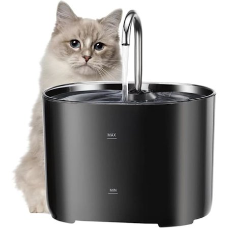 Automatisk Kattfontän - Tyst Vattendispenser med Filter - Kattfontän - 2,1L