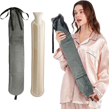 Lång termos, stor termos slang 2L lång termos med handvärmare, lång termos knyta runt för kvinnor män