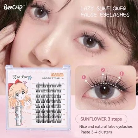 2 Boxes Of False Eyelashes Super Natural Single Cluster False Eyelashes 11-13mm Hybrid Soft And Lightweight For Everyday Wear