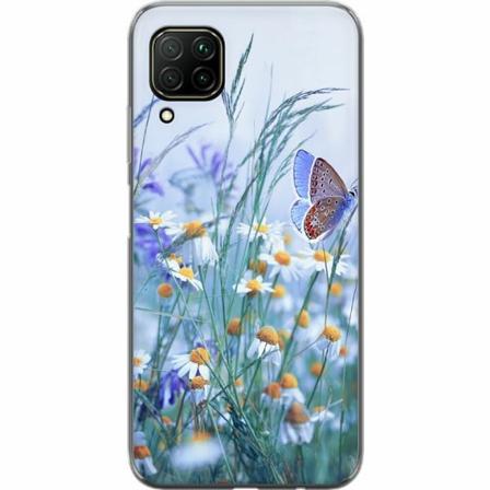 Huawei P40 Lite Genomskinligt Skal Blommor