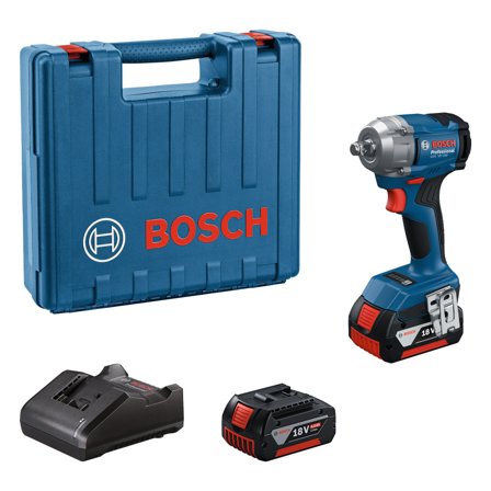 Bosch GDS 18V-350 Akkuiskumutterinväännin akkujen ja laturin kanssa, Koneet