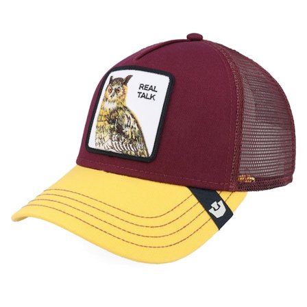 Goorin - Röd trucker Keps - The Real Talk Owl Sport Desire/Beam A-Frame Trucker @ Hatstore