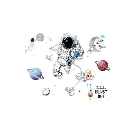 Astronaut rocket wallsticker, wall sticker sticker, wall decoration