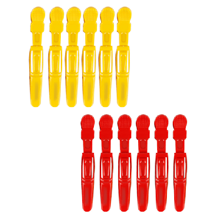 12 st alligator clips för styling, halkfria clips, för hårklippning, hållbara salongclips