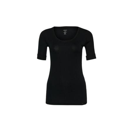 Marc Cain, +E 48.69 J14 high-quality basic shirt 900 Zwart, Dames, Maat:L