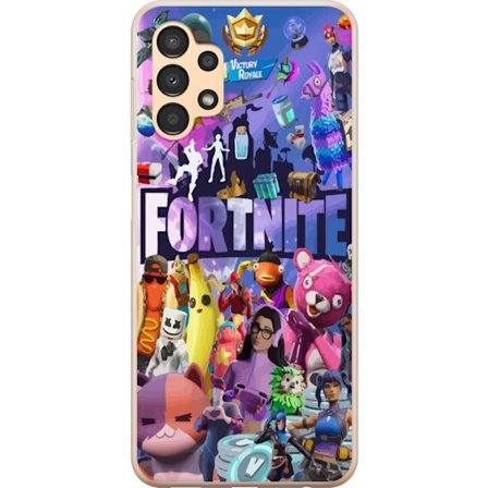 Yhteensopiva Puhelinkuori Samsung Galaxy A13 Fortnite kollaasi Victory Royale hahmot skins aarteet värikäs Fortnite pelaamisen suunnittelu