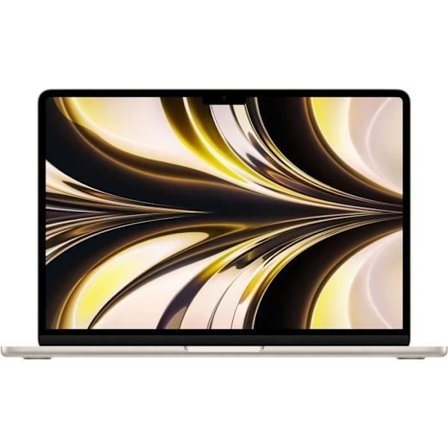 Apple - 13,6" MacBook Air M2 - 8 GB RAM - 512 GB lagerplads - Stellar Light - AZERTY - Renoveret - God stand - Refurbished Grade C