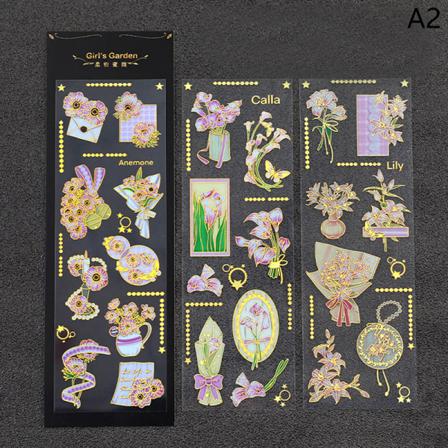 3 St/påse Vintage Botaniska Klistermärken Litterära Estetiska Blommor