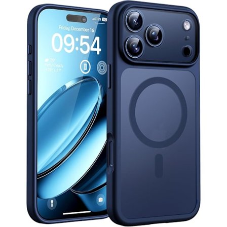 Magnetiskt skal för iPhone 17 Pro 6,3 tum, MagSafe-kompatibelt (Mörkblå) iPhone 17 pro iPhone 17 pro