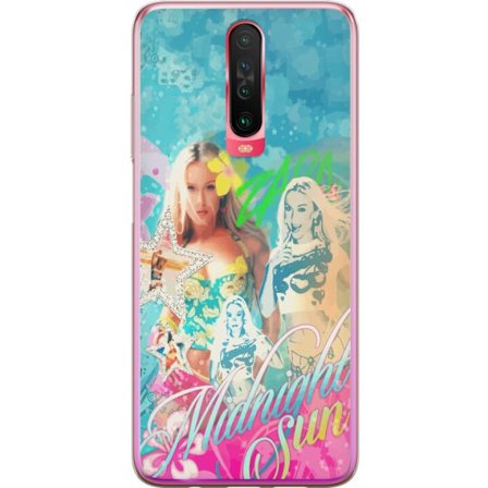 Yhteensopiva Puhelinkuori Xiaomi Redmi K30 Seikkailumaailma Steve, Creeper ja eläimillä värikkäässä palikkagrafiikassa