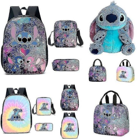 Lilo & Stitch Stitch Backpack School Bag Three-piece Set