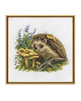 Stickpackung Bild Igel und Pilz