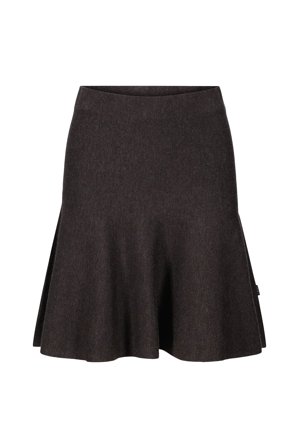 Triny Merino Skirt Dark Brown Melange S