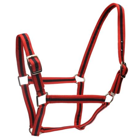 Roma Horse Headcollar Och Leadrope Pony Red/navy