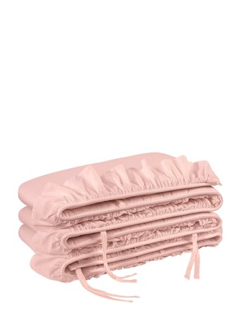 Borganäs of Sweden Crib Cover Ruffle 28X360 Cm Pink - Pink - 28X360CM