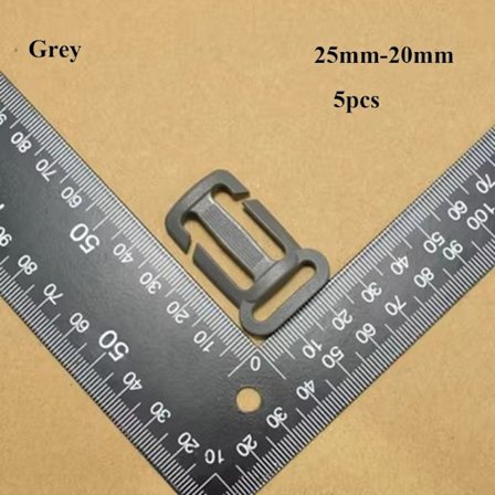 5 stk Tri Glide Slider Stige Låsespænder GRÅ 25MM-20MM
