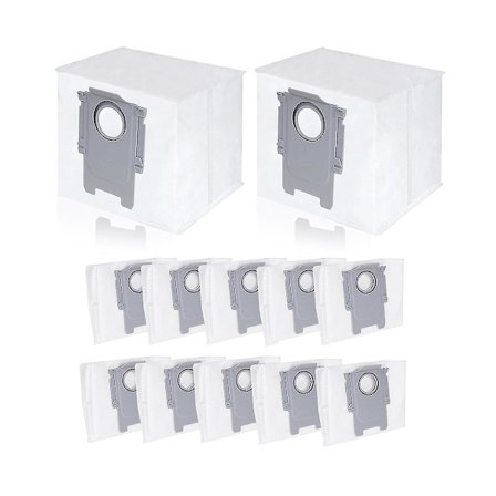 12 st dammsugarpåsar Ersättning för Roborock S8+ /S8 Pro Ultra / S7 MaxV Ultra / Q5 / Q5+ / Q7+ / Q7 Max+ dammsugarpåse_tfrf