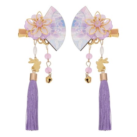 2 st fläktformade hårnålar med tofsar, hårklämma för kvinnor, japansk stil