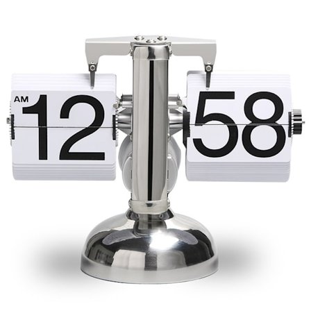 Automatisk Flip Page ur Vintage Metal Balance Scale Flip Clock