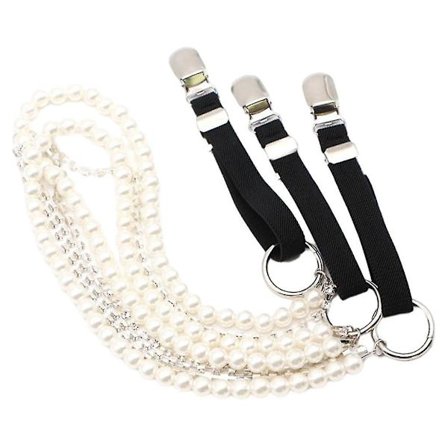 Punk-Style Seler til Kvinder - Y-Formet med Metalspænder, Justerbar Perlekæde