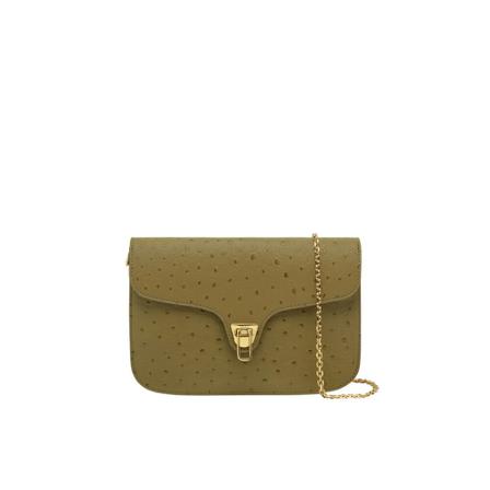 Coccinelle, Beat Ostrich Bag Groen, Dames, Maat:ONE Size,leer