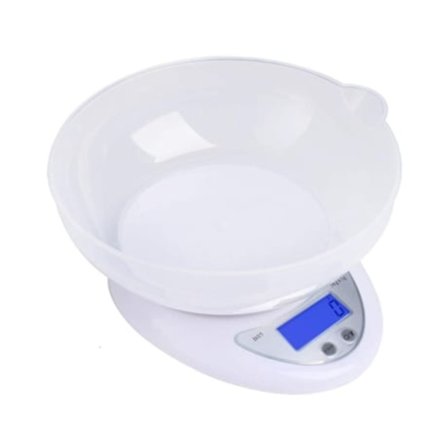 Keittiövaaka tarkkaan mittaukseen, ruokavaaka, irrotettava kulho, kannettava digitaalivaaka taaraustoiminnolla, suuri LCD-näyttö, bullet.