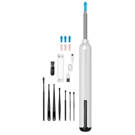 Smart visuell ørevoksfjerner med kamera Visuell øreskje plukksett for barn