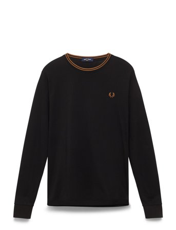 Fred Perry Ls Twin Tipped T-Shirt - Black - XS