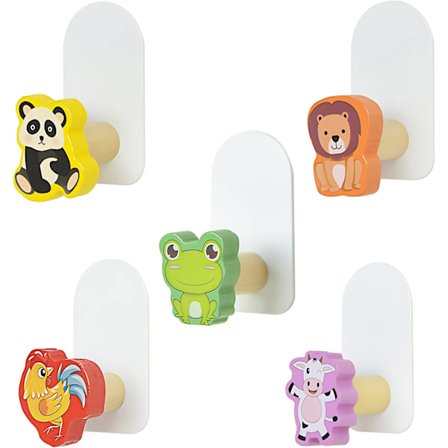 Pakke med Klæbende Kroge til Børn - Trækroge - Ingen Boring - til Børneværelset