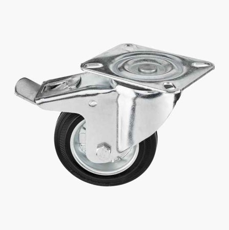 Biltema - Hjul med sving og bremse 100 x 30 mm