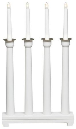 Konstsmide 3975-210 Adventsljusstake 4 ljus Vit, Belysning