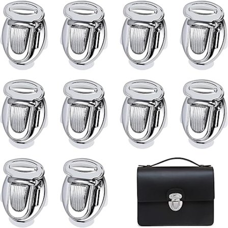 Snap-lås Håndveske Knapp Spenne Lukking Skoleveske Låser Lukking Sytilbehør for DIY Kreativitet Ryggsekk Reparasjon Veske 10 Stykker